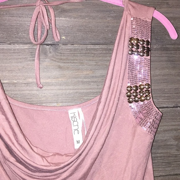 Kische embellished tank tunic shirt m medium - Picture 2 of 3